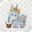 talerzyki papierowe jednorozec unicorn mix 18 cm 8 szt