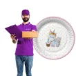 talerzyki papierowe jednorozec unicorn mix 23 cm 8 szt