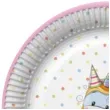talerzyki papierowe jednorozec unicorn mix 23 cm 8 szt