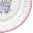 talerzyki papierowe jednorozec unicorn mix 23 cm 8 szt