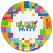 talerzyki papierowe klocki block party partypal 18 cm 6 szt