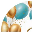 talerzyki papierowe kolorowe balony bialy godan 18 cm 6 szt
