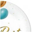 talerzyki papierowe kolorowe balony bialy godan 18 cm 6 szt