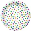 talerzyki papierowe kolorowe gwiazdki biale paw 18 cm 10 szt