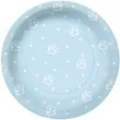 talerzyki papierowe korony i kropki blekitne paw 18 cm 10 szt