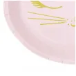 talerzyki papierowe kotek rozowy partydeco 22x20 cm 6 szt