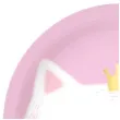 talerzyki papierowe kotek z korona rozowe godan 18 cm 6 szt