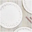 talerzyki papierowe kropki biale partydeco 18 cm 6 szt