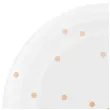 talerzyki papierowe kropki rozowe zloto biale partypal 23 cm 6 szt