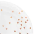 talerzyki papierowe kropki rozowe zloto biale partypal 23 cm 6 szt