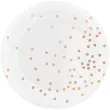 talerzyki papierowe kropki rozowo zlote biale partypal 18 cm 6 szt