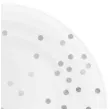 talerzyki papierowe kropki srebrne biale partypal 23 cm 6 szt