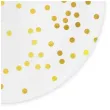 talerzyki papierowe kropki zlote biale partypal 18 cm 6 szt