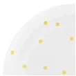 talerzyki papierowe kropki zlote biale partypal 23 cm 6 szt