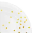 talerzyki papierowe kropki zlote biale partypal 23 cm 6 szt