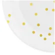 talerzyki papierowe kropki zlote biale partypal 23 cm 6 szt