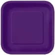 talerzyki papierowe kwadrat classic s fioletowe ciemne 18 cm 16 szt