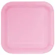 talerzyki papierowe kwadrat classic s rozowe jasne unique 18 cm 16 szt
