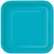 talerzyki papierowe kwadrat classic s turkusowe 18 cm 16 szt