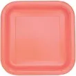 talerzyki papierowe kwadrat classic s unique koralowe 18 cm 16 szt