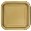 talerzyki papierowe kwadrat classic s zlote 18 cm 16 szt