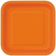 talerzyki papierowe kwadrat xl pomaranczowe 23 cm 14 szt