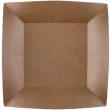 talerzyki papierowe kwadratowe kraftowe santex 23 cm 10 szt
