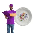 talerzyki papierowe kwiaty bukiet mix maki 23 cm 8 szt