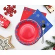 talerzyki papierowe let it snow swiateczne czerwony godan 18 cm 6 szt