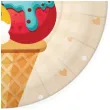 talerzyki papierowe lod w wafelku paw 18 cm 10 szt