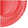 talerzyki papierowe metaliczne czerwone guirca 24 cm