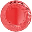 talerzyki papierowe metaliczne czerwone guirca 24 cm