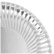 talerzyki papierowe metaliczne srebrne guirca 24 cm