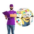 talerzyki papierowe minionki hurra amscan 23 cm 8 szt