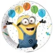 talerzyki papierowe minions balloons party 23 cm 8 szt
