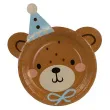 talerzyki papierowe misiek urodziny br zowy partydeco 21 cm 6 szt