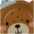 talerzyki papierowe misiek urodziny brazowy partydeco 21 cm 6 szt