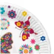 talerzyki papierowe motyle kwiaty mix maki 18 cm 8 szt