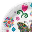 talerzyki papierowe motyle kwiaty mix maki 23 cm 8 szt