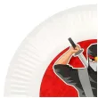 talerzyki papierowe ninja bialy czerwony boland 23 cm 8 szt