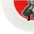 talerzyki papierowe ninja bialy czerwony boland 23 cm 8 szt