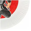 talerzyki papierowe ninja bialy czerwony boland 23 cm 8 szt
