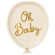 talerzyki papierowe oh baby balon w kropki ecru partydeco 22 cm 6 szt