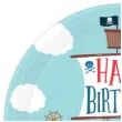 talerzyki papierowe pirat happy birthday amscan 23 cm 8 szt