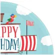 talerzyki papierowe pirat happy birthday amscan 23 cm 8 szt