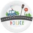 talerzyki papierowe police radiowoz godan 18 cm 6 szt