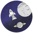 talerzyki papierowe rakieta w kosmosie congee 18 cm 6 szt