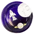 talerzyki papierowe rakieta w kosmosie congee 18 cm 6 szt