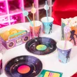 talerzyki papierowe retro disco plyta magnetofonowa partypal 18 cm 6 szt