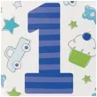 talerzyki papierowe roczek doodle niebieskie godan 8 szt 22 cm
